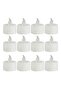 12 pcs Flameless T-lite candle set – white