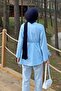 Slit Detailed Sweat Baby Blue - 4