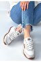 Marje White Leather Lace-Up Sneakers - 3