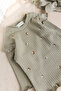 Floral Patterned Cotton 3-Piece Baby Girl Set - 4