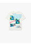 Stitch Printed Licensed Ecru Girls' T-Shirt 6Skg10325Ak - 3