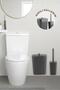 Sapphire Adhesive Toilet Brush Holder and Trash Can Set Anthracite 2-Piece Bathroom Set - 2