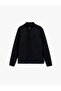 Long Sleeve Stand Collar Pocket Zipper Slim Fit Faux Suede Bomber Jacket - 3