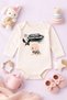 Baby Bodysuit with Funny Writing, Baby Eagle Printed 100% Cotton Bodysuit - 3