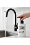 White with Black Writing Glass Liquid Soap Dispenser with Double Stand with Written Hand&Dish - 6