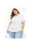 Plus Size Casual Short Sleeve T-Shirt - White - 3