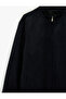 Long Sleeve Stand Collar Pocket Zipper Slim Fit Faux Suede Bomber Jacket - 5