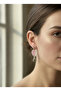 Handmade Bohemian Butterfly Earrings with Pink Enamel and Marquise Stones - 3