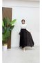 Flocked Tulle Fabric Hijab Skirt with Elastic Waist-1501