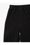 Balloon Cut Trousers with Elastic Waist and Stitching Detail - 6
