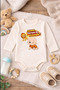 Baby Funny Written Bodysuit Baby Lion Baby Printed 100% Cotton Bodysuit - 3