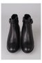 Castle 61012 Women's Black Genuine Leather Warm Lining Heeled Zippered Daily Stylish Boots - 5