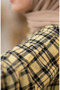 Plaid Patterned Lumberjack Winter Dress 2507-02 Yellow - 6