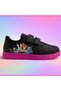 Brave Police Animals Printed Black Pink Sole Velcro Fastening Girls' Sneakers - 3