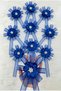 Cobalt Blue Bundle Ornament with Brooch, Bride Groom Dowry Wedding Engagement Convoy Bridal Carriage Circumcision Henna 1 Piece