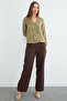 Ruffled Front Striped Jacquard Shirt - 2