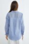 Striped Shirt with Tie Detail on Front and Sleeves - 6