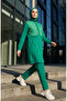 Quilted Detailed Double Set 71000-01 Green