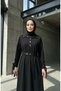 Snap Detailed Belted Sports Dress 71183-06 Black - 2