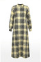 Plaid Patterned Lumberjack Winter Dress 2508-01 Yellow - 7