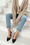 Dohana Brown Wrinkled Patent Leather (8 cm) Pointed Toe Heeled Shoes - 5