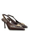 Women's Gold Buckle Detailed Stiletto - 4