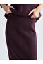 Lcw vision plum waist elastic knit skirt - 6