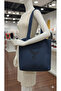 Navy Blue Color Women's Shoulder Bag Casual Unlined with Zipper - 2