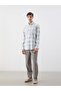 Regular Fit Long Sleeve Plaid Men's Shirt - 2