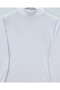 High Collar Long Sleeve Undershirt Blouse -White - 4
