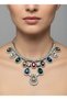 Showy Multi-Colored Drop Stone Necklace – Women's Evening Dress Jewelry - 4