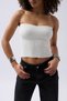 Ribbed Strapless Knitwear Blouse Crop - 5