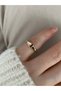 Limited Edition - Minimal Bottom Adjustable Joint Women's Ring with Little Finger Baguette Stone - 3