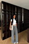 Premium Polyviscose Cotton Double Waist Palazzo Wide-Leg Trousers - 3
