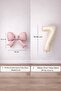 Pink Bow & Cream 7 Number Foil Balloon Set - 2