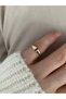 Limited Edition - Minimal Bottom Adjustable Joint Women's Ring with Little Finger Baguette Stone - 2