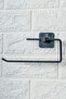 ®   Self-Adhesive Black Stainless Metal Roll Towel Holder - 7