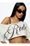 Women's Ride Printed Short Sleeve Crop T-Shirt - 2