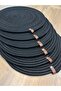 Linen 6 Pieces Jute Placemats / American Service Lux Presentation Plate Mats - 2