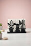 Metal Napkin Holder, Table Napkin Holder, Modern Table Napkin Holder with Cactus Figure - 4