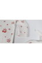 Cherry Patterned 2-Piece Baby Girl Jumpsuit with Gloves and Booties, 100% Cotton - 7