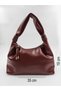 Women's Burgundy Shoulder Bag Zippered Faux Leather Quality Craftsmanship, Y Soft-Textured Daily Stylish Bag - 4