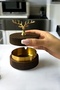 Ashtray Wooden Large Horned Deer Decorative Ashtray, Ashtray Dark Gold Deer - 3