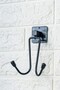®   Self-Adhesive Black Stainless Metal Robe and Towel Hanger - 6