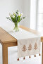 100% Cotton Buldan Handwoven Tassel Runner - Decorative Tablecloth with Natural Woven Pine Tree Pattern - 5