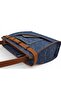 Tan Belted Jean-Look Women's Shoulder Bag with Pocket Detail - 4