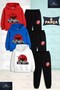 Children's Unisex Car Tokyo Birds in Front of the Red Mountain 3-Piece Hooded Tracksuit Set