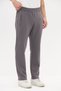 Dark Gray Winter Men's Sweatpants with Lamb-Like Appearance, Elastic Waist, Lace-Up, Zipper Pockets - 5