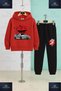 Children's Unisex Car Tokyo Birds in Front of the Red Mountain 3-Piece Hooded Tracksuit Set - 4