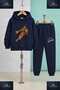 Children's Unisex Basketball Player Flame 3-Piece Hooded Tracksuit Set - 4